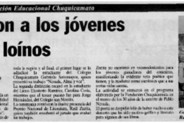 Premiaron a los jóvenes literatos loínos