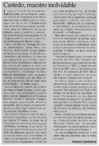 Castedo, maestro inolvidable