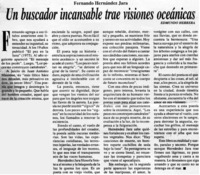 Un buscador incansable trae visiones oceánicas