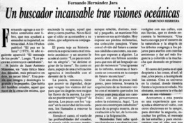 Un buscador incansable trae visiones oceánicas