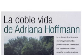La doble vida de Adriana Hoffmann : [entrevistas]