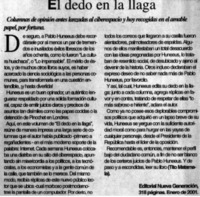 El dedo en la llaga.