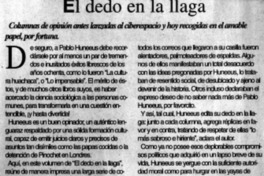 El dedo en la llaga.