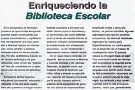 Enriqueciendo la biblioteca escolar.
