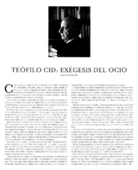 Téofilo Cid : exégesis del ocio