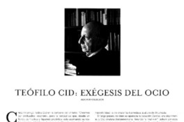 Téofilo Cid : exégesis del ocio