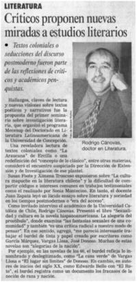 Críticos proponen nuevas miradas a estudios literarios.