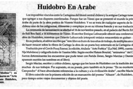Huidobro en árabe.