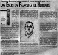 Los escritos franceses de Huidobro.