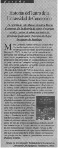 Historia del Teatro de la Universidad de Concepción