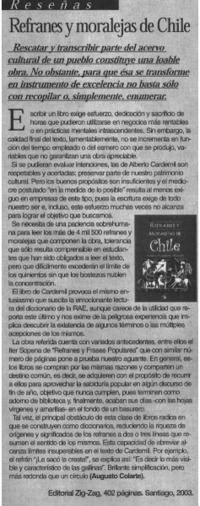 Refranes y moralejas de Chile