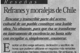 Refranes y moralejas de Chile