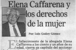 Elena Caffarena y los derechos de la mujer