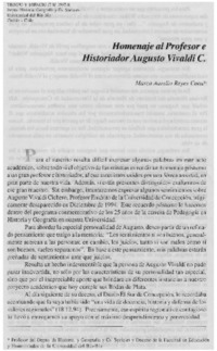 Homenaje al profesor e historiador Augusto Vivaldi C.