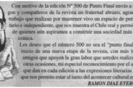 Con motivo de la edición N° 500 --