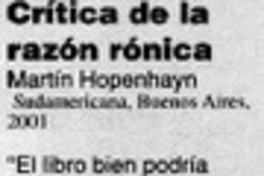 Crítica de la razón rónica.