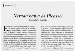 Neruda habla de Picasso