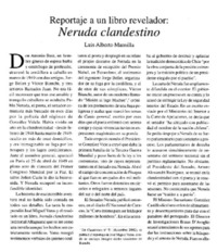 Reportaje a un libro revelador :Neruda Clandestino