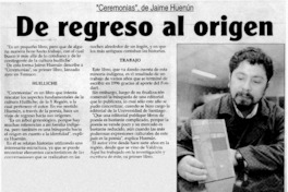 De regreso al origen.