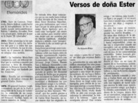 Versos de doña Ester