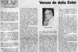 Versos de doña Ester
