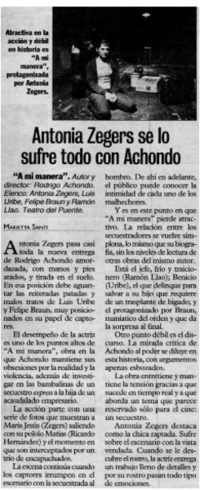 Antonia Zegers se los sufre todo con Achondo