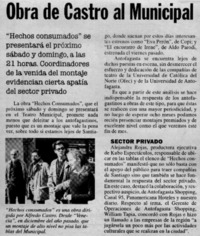 Obra de Castro al Municipal.