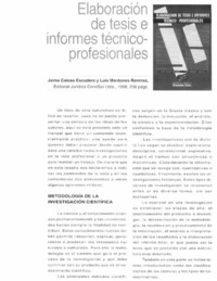 Elaboración de tesis e informes técnico-profesionales