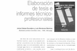 Elaboración de tesis e informes técnico-profesionales
