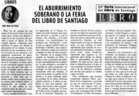 El aburrimientoo soberano o la Feria del Libro de Santiago