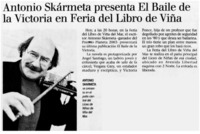 Antonio Skármeta presenta El baile de la Victoria en Feria del Libro de Viña.