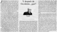 Y después de Occidente, ¿qué?