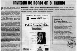 Invitado de honor en el mundo.