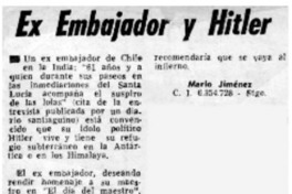 Ex embajador y Hitler