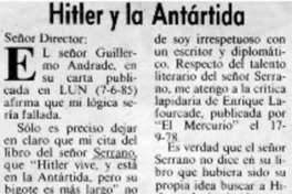 Hitler y la Antártida