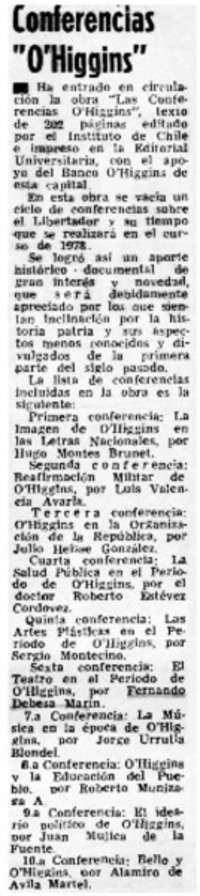 Conferencias "O'Higgins".