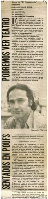 Podremos ver teatro.