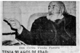 Falleció el escritor y profesor Carlos Vicuña.