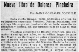 Nuevo libro de Dolores Pincheira