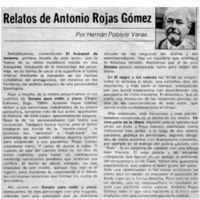 Relatos de Antonio Rojas Gómez