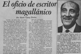 El oficio de escritor magallánico