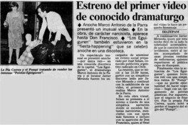 Estreno del primer video de conocido dramaturgo.