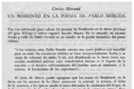 Un momento en la poesía de Pablo Neruda
