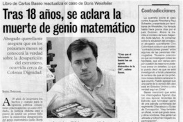 Tras 18 años, se aclará la muerte de genio matemático : [entrevistas]