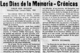 Los días de la memoria-crónicas.