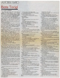 Boris Tocigl : [entrevistas]