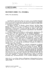 Recensión sobre una polémica