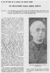 Un recuerdo para Omer Emeth