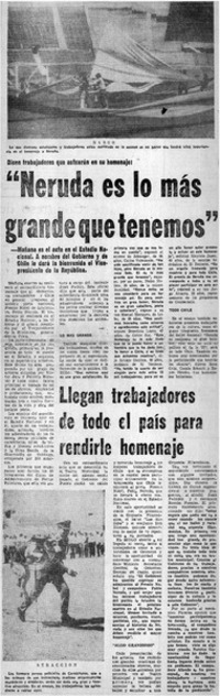 Neruda es lo más grande que tenemos".