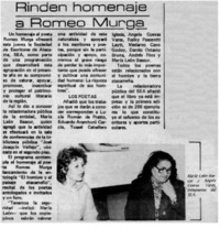 Rinden homenaje a Romeo Murga